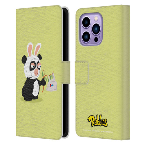 Rabbids Costumes Panda Leather Book Wallet Case Cover For Apple iPhone 14 Pro Max