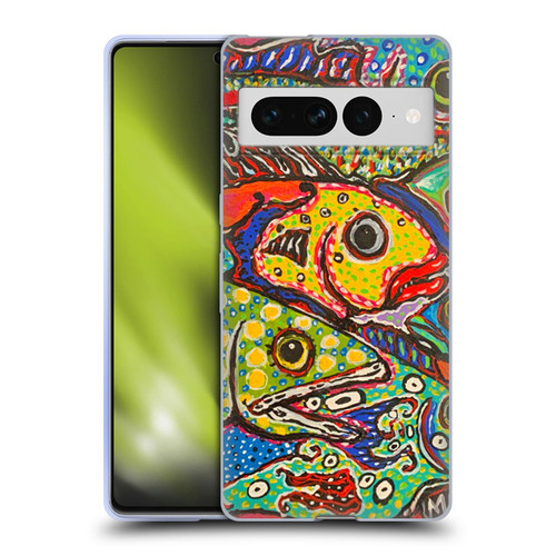 Mad Dog Art Gallery Assorted Designs Many Mad Fish Soft Gel Case for Google Pixel 7 Pro