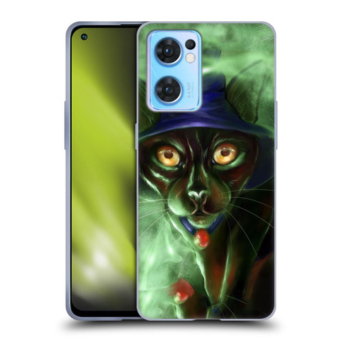 Ash Evans Black Cats Conjuring Magic Soft Gel Case for OPPO Reno7 5G / Find X5 Lite