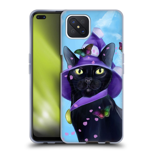 Ash Evans Black Cats Butterfly Sky Soft Gel Case for OPPO Reno4 Z 5G