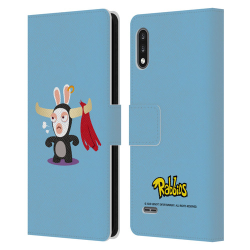 Rabbids Costumes Bull Leather Book Wallet Case Cover For LG K22