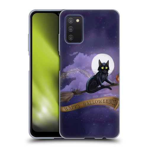 Ash Evans Black Cats Happy Halloween Soft Gel Case for Samsung Galaxy A03s (2021)