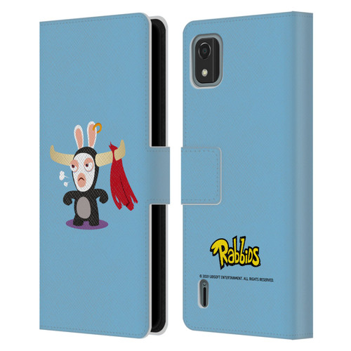 Rabbids Costumes Bull Leather Book Wallet Case Cover For Nokia C2 2nd Edition