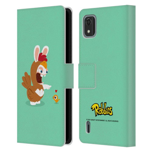 Rabbids Costumes Chicken Leather Book Wallet Case Cover For Nokia C2 2nd Edition