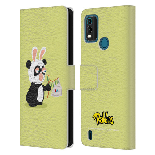 Rabbids Costumes Panda Leather Book Wallet Case Cover For Nokia G11 Plus