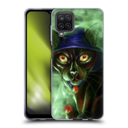 Ash Evans Black Cats Conjuring Magic Soft Gel Case for Samsung Galaxy A12 (2020)