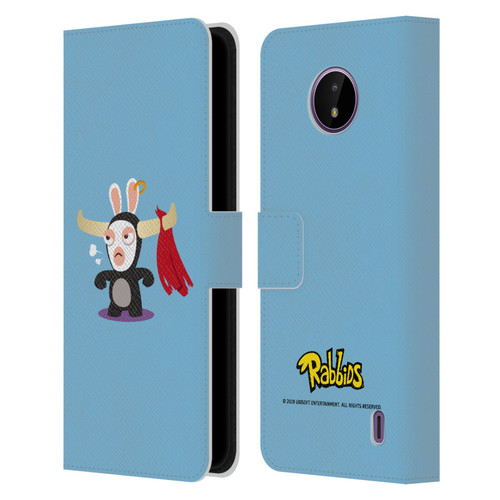 Rabbids Costumes Bull Leather Book Wallet Case Cover For Nokia C10 / C20