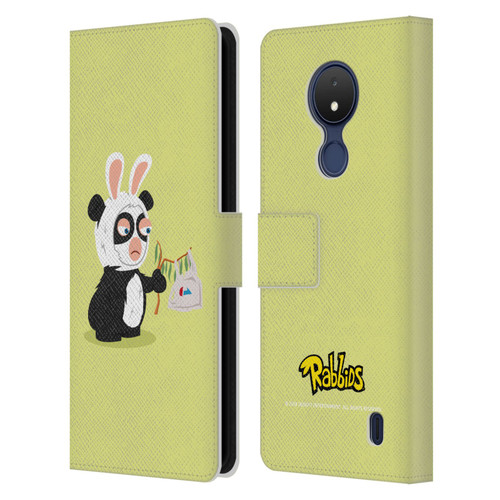 Rabbids Costumes Panda Leather Book Wallet Case Cover For Nokia C21