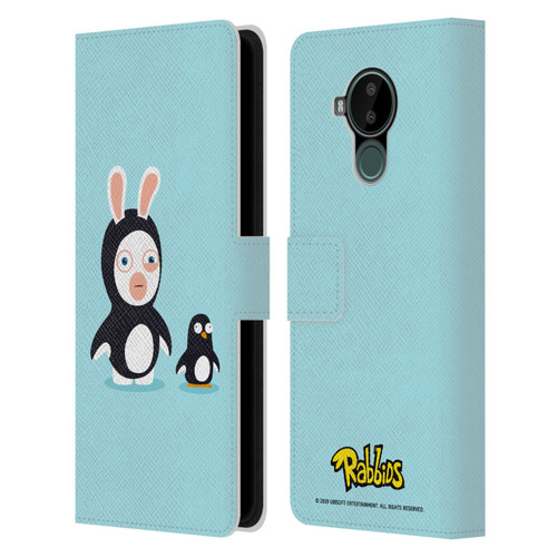 Rabbids Costumes Penguin Leather Book Wallet Case Cover For Nokia C30