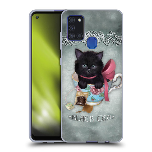 Ash Evans Black Cats Tea Soft Gel Case for Samsung Galaxy A21s (2020)