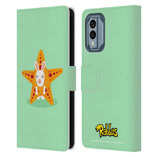 Rabbids Costumes Starfish Leather Book Wallet Case Cover For Nokia X30