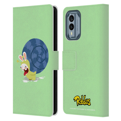 Rabbids Costumes Snail Leather Book Wallet Case Cover For Nokia X30