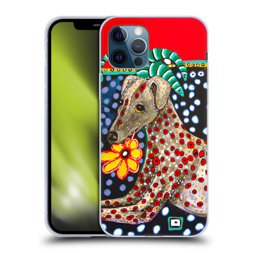 Mad Dog Art Gallery Dogs 2 Greyhound Soft Gel Case for Apple iPhone 12 / iPhone 12 Pro