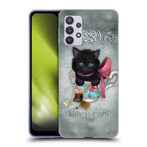Ash Evans Black Cats Tea Soft Gel Case for Samsung Galaxy A32 5G / M32 5G (2021)