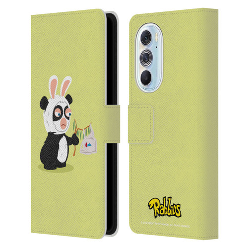 Rabbids Costumes Panda Leather Book Wallet Case Cover For Motorola Edge X30