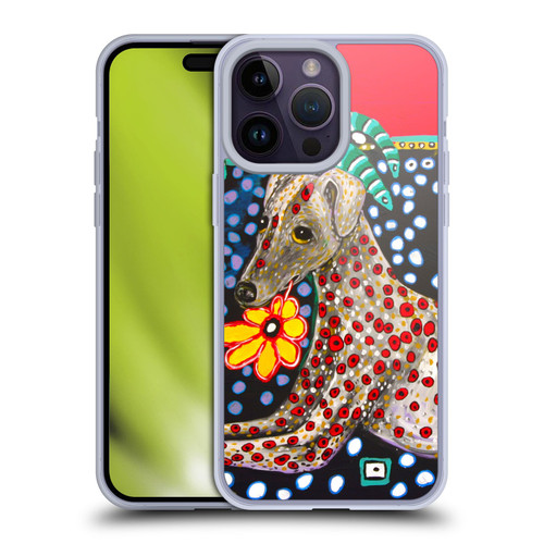 Mad Dog Art Gallery Dogs 2 Greyhound Soft Gel Case for Apple iPhone 14 Pro Max