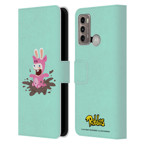 Rabbids Costumes Pig Leather Book Wallet Case Cover For Motorola Moto G60 / Moto G40 Fusion