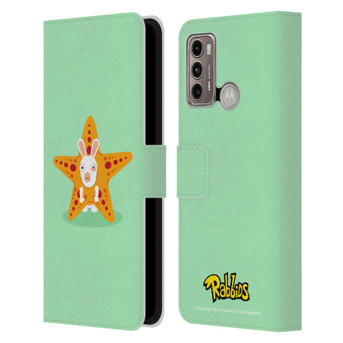 Rabbids Costumes Starfish Leather Book Wallet Case Cover For Motorola Moto G60 / Moto G40 Fusion