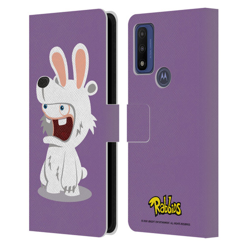 Rabbids Costumes Polar Bear Leather Book Wallet Case Cover For Motorola G Pure