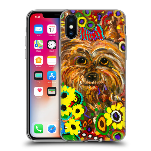 Mad Dog Art Gallery Dogs 2 Yorkie Soft Gel Case for Apple iPhone X / iPhone XS