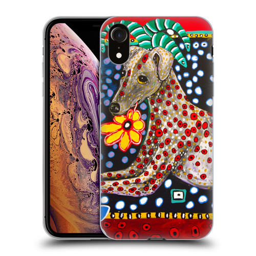 Mad Dog Art Gallery Dogs 2 Greyhound Soft Gel Case for Apple iPhone XR