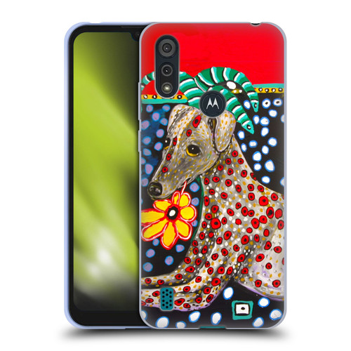 Mad Dog Art Gallery Dogs 2 Greyhound Soft Gel Case for Motorola Moto E6s (2020)