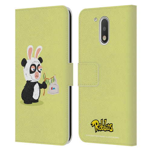 Rabbids Costumes Panda Leather Book Wallet Case Cover For Motorola Moto G41