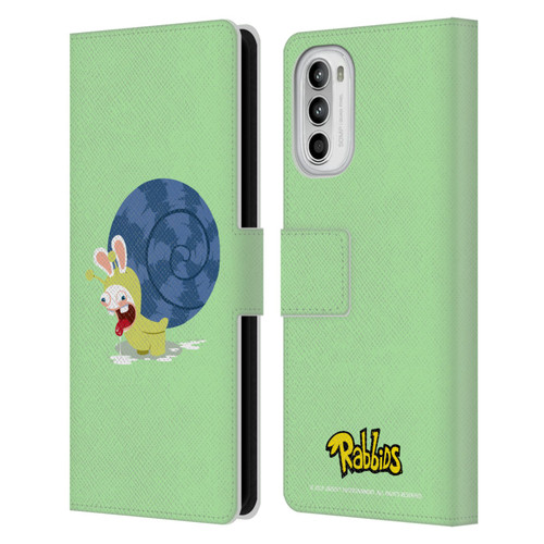Rabbids Costumes Snail Leather Book Wallet Case Cover For Motorola Moto G52