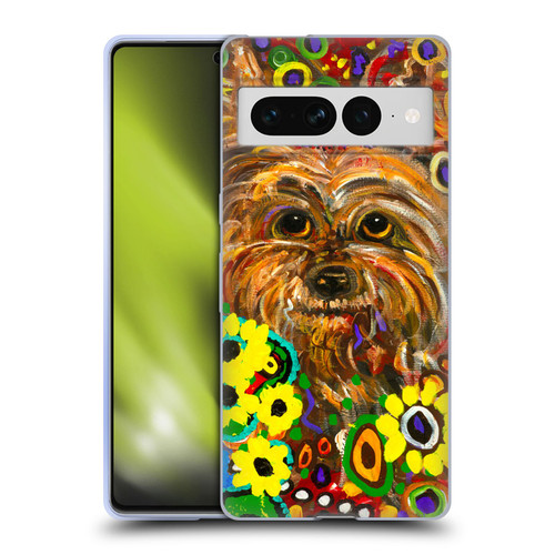 Mad Dog Art Gallery Dogs 2 Yorkie Soft Gel Case for Google Pixel 7 Pro