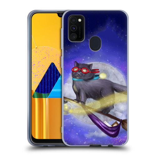 Ash Evans Black Cats Night Fly Soft Gel Case for Samsung Galaxy M30s (2019)/M21 (2020)