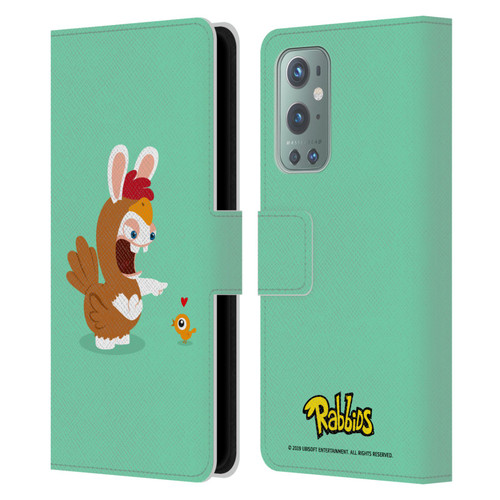 Rabbids Costumes Chicken Leather Book Wallet Case Cover For OnePlus 9
