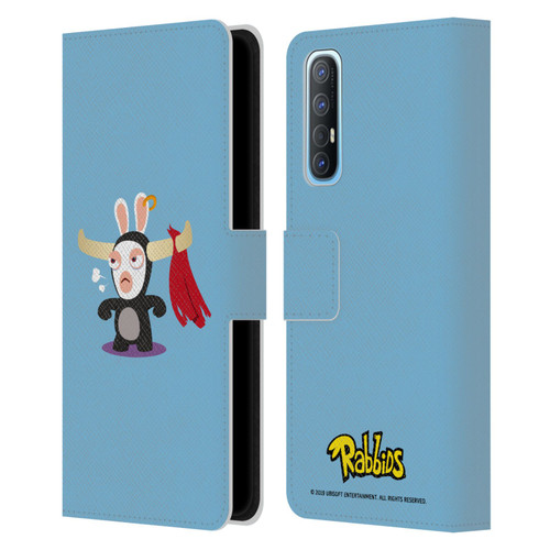 Rabbids Costumes Bull Leather Book Wallet Case Cover For OPPO Find X2 Neo 5G