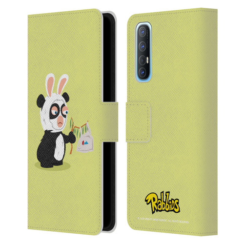 Rabbids Costumes Panda Leather Book Wallet Case Cover For OPPO Find X2 Neo 5G