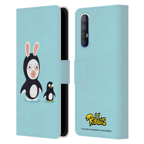 Rabbids Costumes Penguin Leather Book Wallet Case Cover For OPPO Find X2 Neo 5G