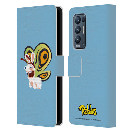Rabbids Costumes Butterfly Leather Book Wallet Case Cover For OPPO Find X3 Neo / Reno5 Pro+ 5G