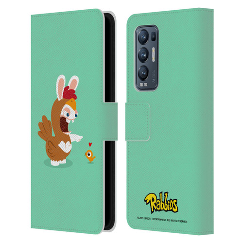 Rabbids Costumes Chicken Leather Book Wallet Case Cover For OPPO Find X3 Neo / Reno5 Pro+ 5G