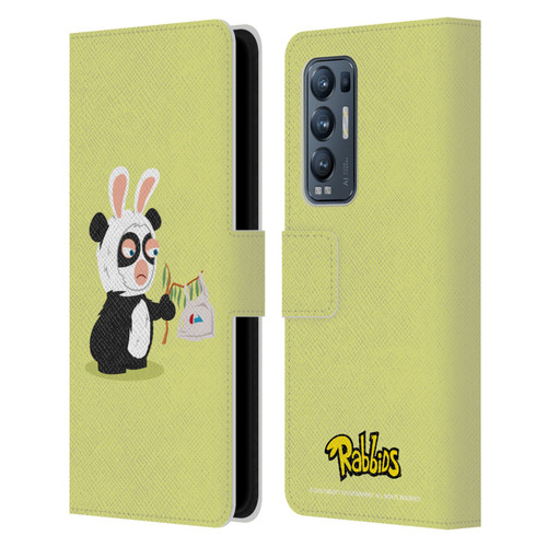 Rabbids Costumes Panda Leather Book Wallet Case Cover For OPPO Find X3 Neo / Reno5 Pro+ 5G