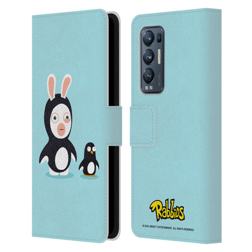Rabbids Costumes Penguin Leather Book Wallet Case Cover For OPPO Find X3 Neo / Reno5 Pro+ 5G