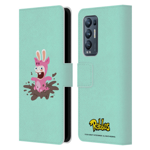 Rabbids Costumes Pig Leather Book Wallet Case Cover For OPPO Find X3 Neo / Reno5 Pro+ 5G