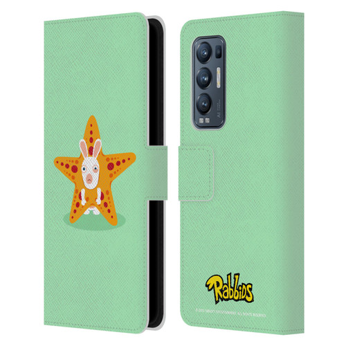 Rabbids Costumes Starfish Leather Book Wallet Case Cover For OPPO Find X3 Neo / Reno5 Pro+ 5G