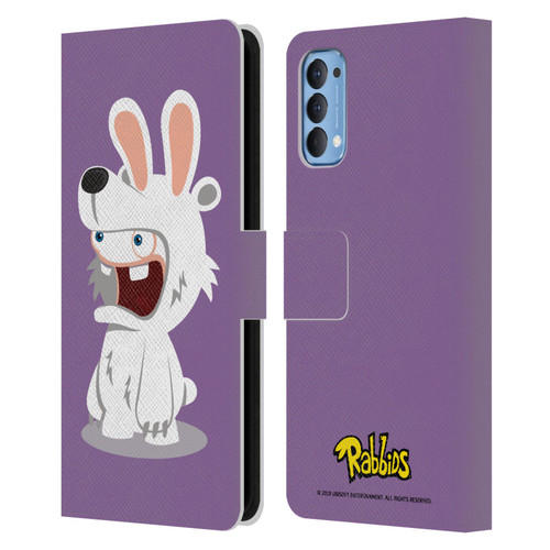 Rabbids Costumes Polar Bear Leather Book Wallet Case Cover For OPPO Reno 4 5G