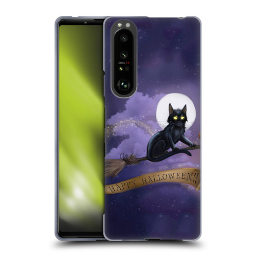 Ash Evans Black Cats Happy Halloween Soft Gel Case for Sony Xperia 1 III