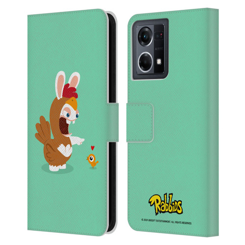 Rabbids Costumes Chicken Leather Book Wallet Case Cover For OPPO Reno8 4G