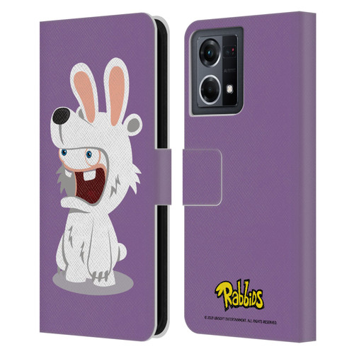 Rabbids Costumes Polar Bear Leather Book Wallet Case Cover For OPPO Reno8 4G
