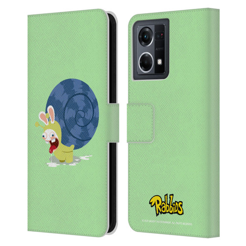 Rabbids Costumes Snail Leather Book Wallet Case Cover For OPPO Reno8 4G