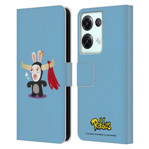 Rabbids Costumes Bull Leather Book Wallet Case Cover For OPPO Reno8 Pro