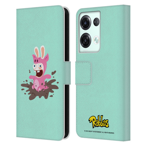 Rabbids Costumes Pig Leather Book Wallet Case Cover For OPPO Reno8 Pro