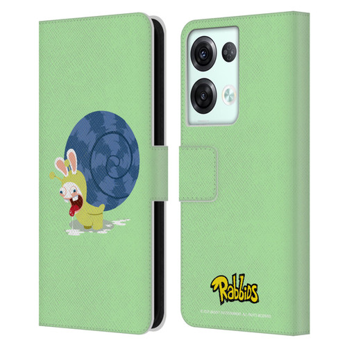 Rabbids Costumes Snail Leather Book Wallet Case Cover For OPPO Reno8 Pro