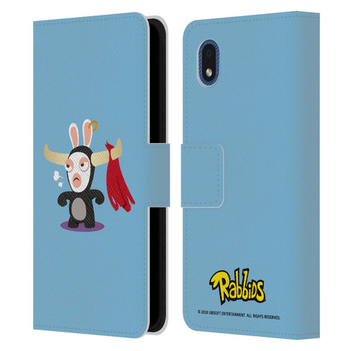 Rabbids Costumes Bull Leather Book Wallet Case Cover For Samsung Galaxy A01 Core (2020)