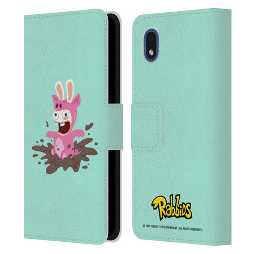 Rabbids Costumes Pig Leather Book Wallet Case Cover For Samsung Galaxy A01 Core (2020)